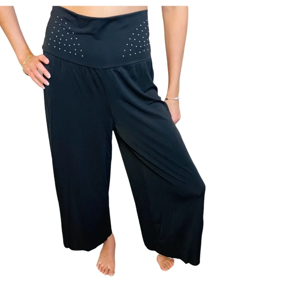 ISSEY MIYAKE - beautiful black, wide leg, Raw edge pants. - Picture 2 of 13